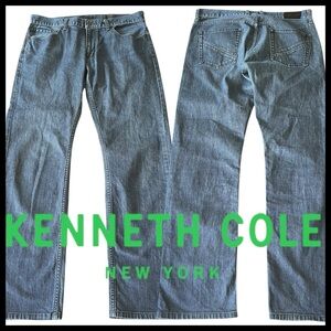 Kenneth Cole Select Blue Straight Leg Denim Jeans (34x32)